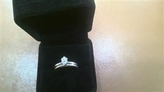 Lady's Diamond Engagement Ring .50 CT. 18K White Gold 5.1g